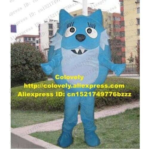 Smart Blue Toodee Yo Gabba Gabba Fox Mascot Costume Mascotte With Big White Black Eyes Sharp Teeth Adult Size No.598 Free Ship
