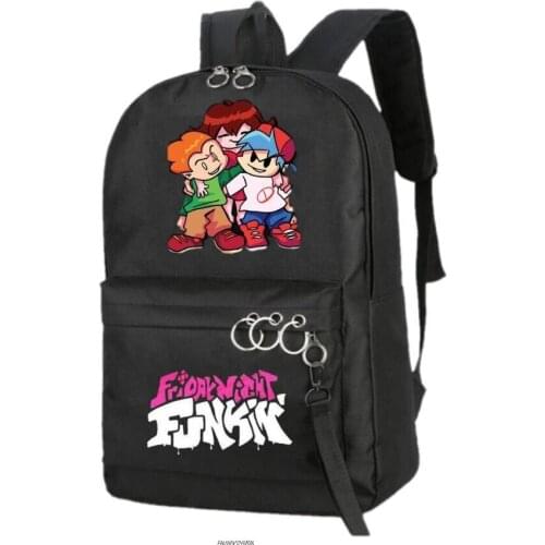 Fashion Women Men Backpacks Friday Night Funkin Games School Bags Canvas Girls Boys Book Travel Bag Teenagers Printe Backpack
