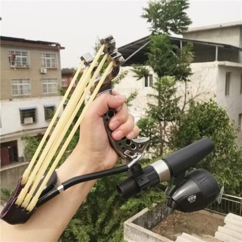 Powerful Multi-function Archery Bowfishing Shooting Fish Slingshot Catapult Hunting Bow Fishing Sling Shot Arrow Kit