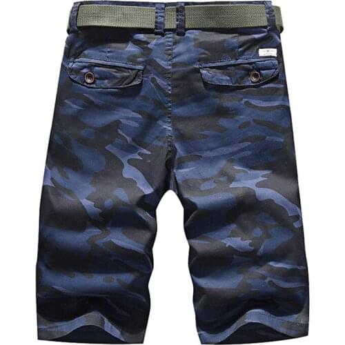 Men Shorts Fashion Casual Short Pants Military Army Green Print Color Cargo Pants Plus Size Cootton Brand Clothing C1830