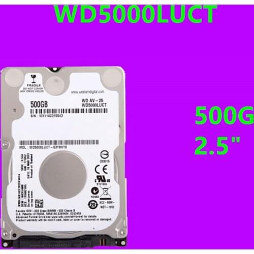 New HDD For WD 500GB 2.5" SATA 6 Gb/s 16MB 5400RPM 7MM For Internal Hard Disk For Notebook HDD For WD5000LUCT