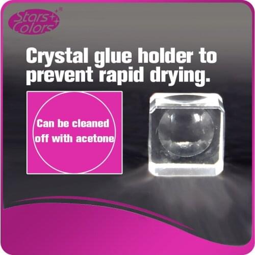 Wholesale Price Starscolor Professional 10 Pcs Glue Palette Glass Glue Cup /Glue Holder Portable outfit glue holder