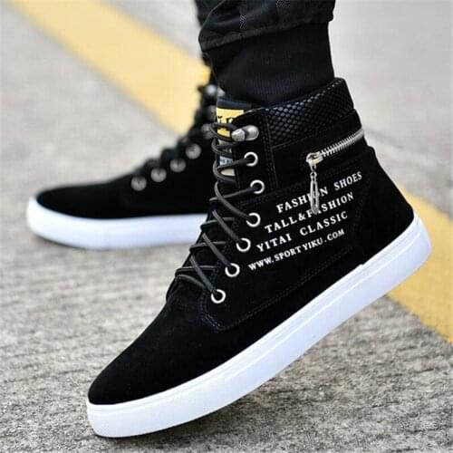 Autumn winter models high top size mens shoes fashion casual mens sports shoes versatile comfortable mens sneakers loafers