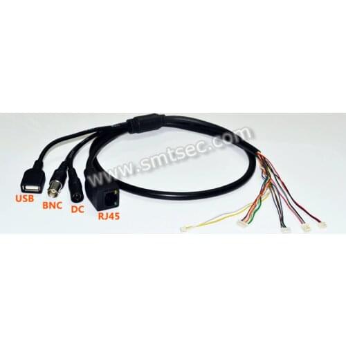 SMTSEC IP Board Camera Extension Cable RJ45+DC+BNC+USB CCTV Network Cable LAN Cable FOR SMTSEC IP Security Camera Module AF-U