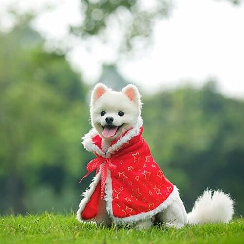 Christmas Clothes New Red Cat Pet Dog Costumes Product Cloaks Cat Dog Costumes New Year Gift Dogs Pet Product New Year Gift
