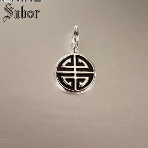 Silver Color Auspicious Symbols Of Longevity Diy Charms Fit Bracelet & Necklace Making Jewelry For Women Breloque zja thomas