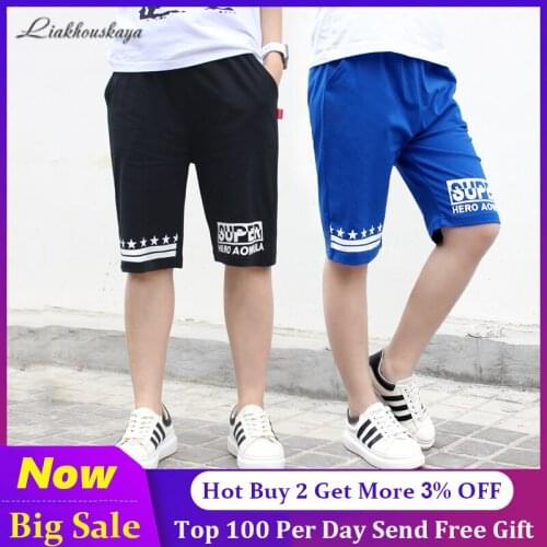 Boys Shorts Trousers 2020 New Style Summer Kids Knee-high Pants Children Letter Cotton Cool Trousers Baby Pants Boys Sport Pants