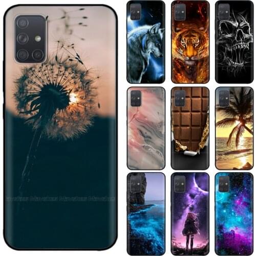Silicon Case for Samsung Galaxy A31 SM-A315F A315 Case Printed TPU Case for Samsung A51 A515 A71 A715 Back Cover Coque Flower