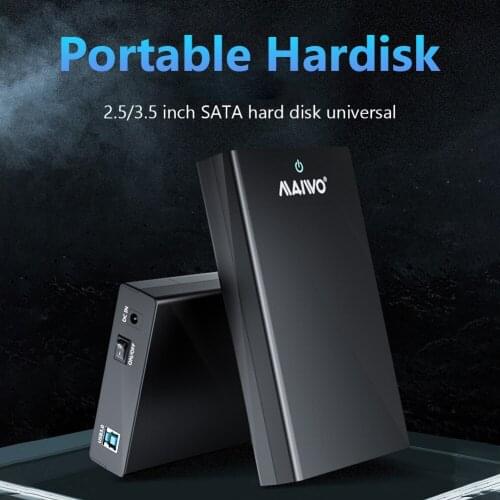 Universal MAIWO K3568 USB3.0 SSD Hard Drive Case Portable 2.5/3.5 inch Serial Port SATA 5Gbps Storage HDD External Enclosure Box
