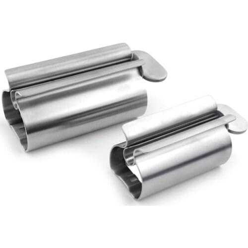 Toothpaste Squeezer Toothbrush Holder Stainless Steel Toothpaste Dispenser Rolling Tube Squeezer Bathroom Accessories Set