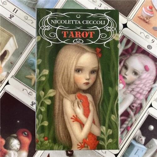 High Quality Nicoletta Ceccoli Tarot Cards English Version Fun Tarot Deck Table Divination Fate Board Games Playing For Party