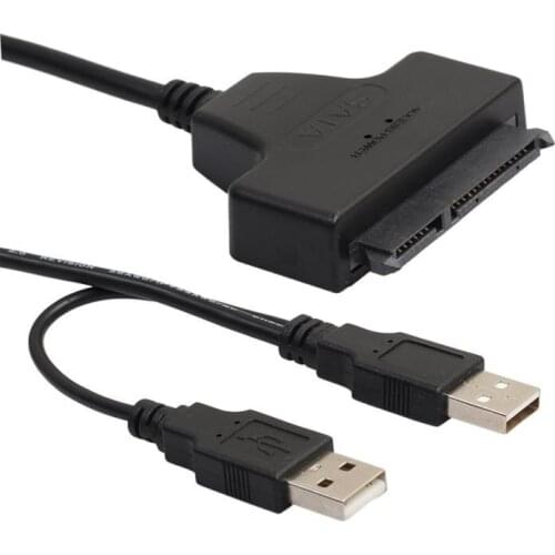 1pc USB 2.0 SATA 7+15Pin Cable Adapter For 2.5 Inch Expansion HDD Laptop Hard Disk Drive Internal Solid State Disk Drive