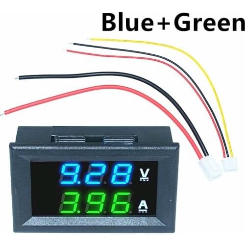 1PC Dual LED Display Mini Digital Voltmeter Ammeter DC 100V 10A Panel Amp Volt Voltage Current Meter Tester Detector