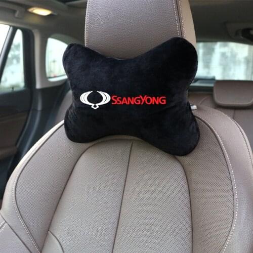 1pcs brand new arrival car neck pillows both side single headrest fit for Ssangyong kyron rexton korando actyon car styling