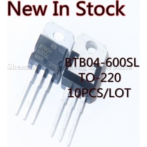 10PCS/LOT BTB04 BTB04-600SL two-way thyristor 4A600V in-line TO-220 new