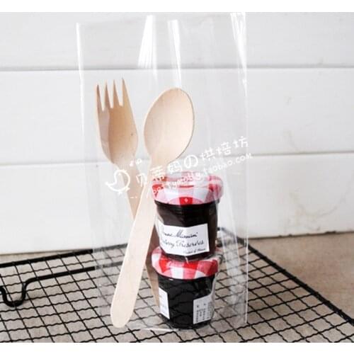 100pcs Clear Cellophane Gift Bag for Christmas Bakery Cookie Packing (SSN-189)