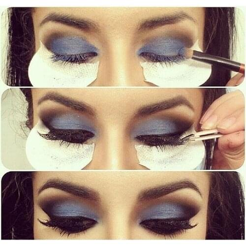 30pcs Eye Shadow Stickers Makeup Eye Shadow Stickers Grafted Transfer Tape Eyelash Isolation Stickers White Color