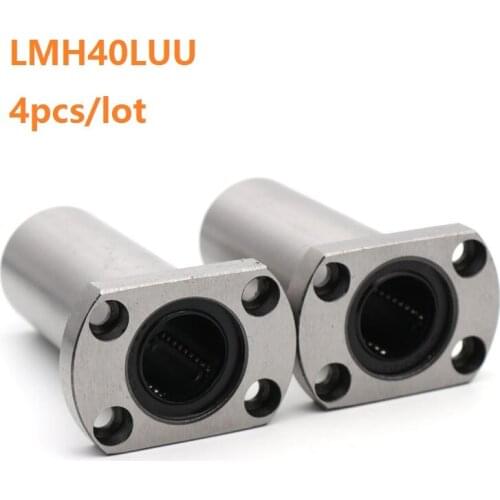 4pcs/lot LMH40LUU Long Type Oval Flange linear motion ball bearing bushing for CNC 3D printer Linear Rod