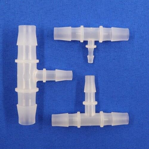 5~100pcs 10mm T-Type Tee Reducing PP Plastic Adapter Pagoda Connector water Diverter Garden Pipe Fitting Irrigation Hose Joints