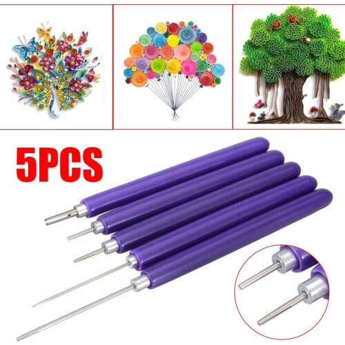 5pcs/set Paper Quilling Pen DIY Slotted Scrapbook Slotted Craft Tools Paper Craft Quilling Tools