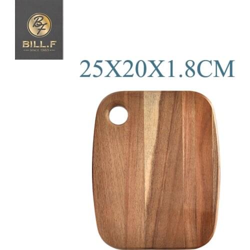 Acacia wood cutting board, whole fruit cutting board, Western food cutting board, solid wood bread board, snack tray25x20x1.8cm
