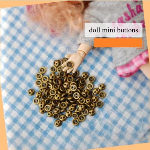 30pcs/lot 3mm Handmade blyth doll accessories DIY doll clothes mini buttons round buttons for bjd blyth Doll Clothes Accessories