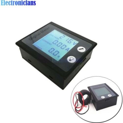 AC 80-260V LCD Digital Display Ammeter Voltmeter Wattmeter 0-100A Current Voltage Power Energy Meter Tester 110V 220V