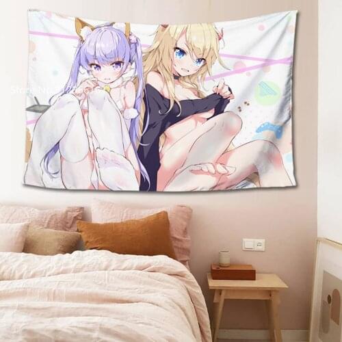 Anime Printing Aoba Suzukaze Wall Tapestry Room Decor Bedspread Cute Sexy Girl Mural Collocation Rental Housing Renovation