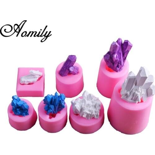 Aomily Iceberg Crystal Column Silicone Mold Cake Molds Fondant Molds Sugar Craft Chocolate Moulds Cake Decorating Baking Tools