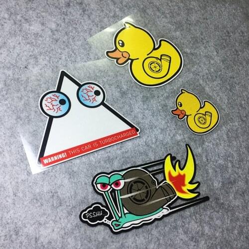 Car Sticker Vinyl Eyeball Bloody Duck Turbo Snail Auto Window Body Motorcycle Decals