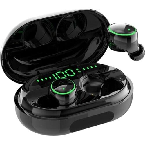 TWS C5S Wireless Earphones Bluetooth 5.0 IPX8 Large Capacity Battery Intelligent LED Screen Headset with Charging Case