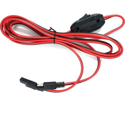 SAE TO SAE Quick Disconnect Extension Cable 2 Pin Connection Cord Plug 180cm 14AWG Gauge for Camp Trailer Solar Panels Battrey