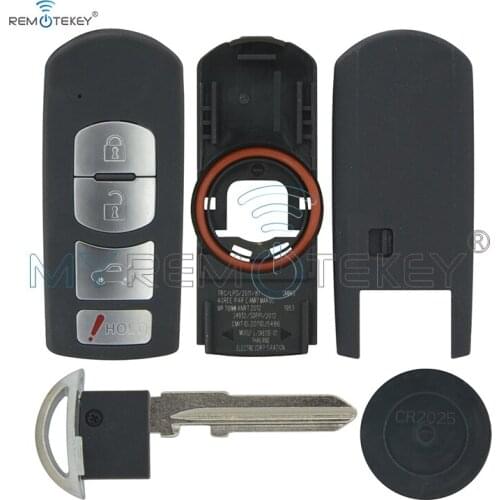 Remtekey WAZSKE13D01 smart key case 4 button for Mazda CX-5 2013 2014