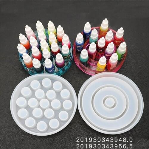 Diy crystal drip mold color precision storage box lipstick collection box resin mold hand-made