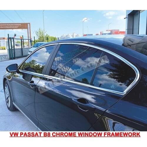 For Volkswagen Passat B8-8.5 2015-2021 Chrome Window Moulding Window Frame Framework Accessory Diffüser Spilitter Car-styling