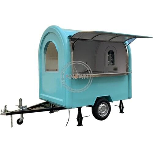 KN-220B Mobile Food Trailer Truck Coffee Ice Cream Hot Dog Cart Red Wine Kiosks Van with Cooking Equipment for Sale In USA