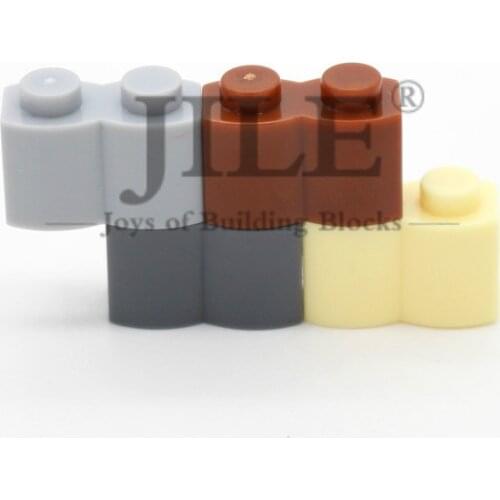 Moc Brick Modified 1x2 Log Military Wall City Street View 30136 DIY Building Blocks Sets Compatible with Assembles Particles