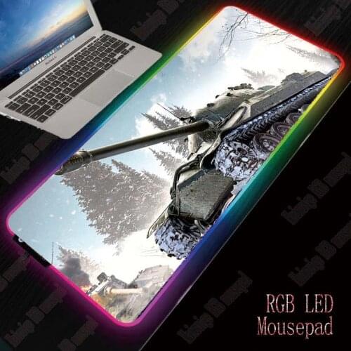 MRGBEST World of Tanks Gaming Laptop PC Mouse-pad RGB Large Speed Mouse Pad Gamer XXL Big Mice Desk Play Mat with LED Glistering