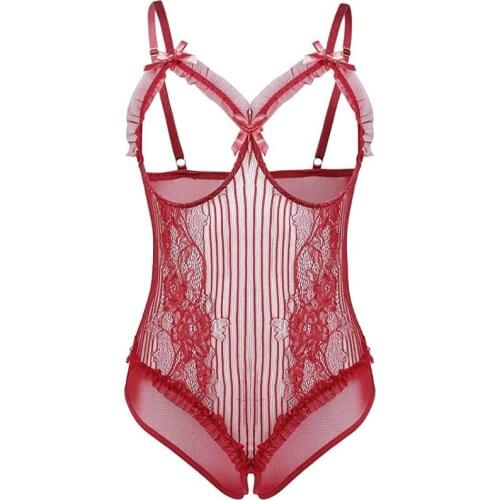 Fashion Womens Sexy Ultra-Thin See-Through Lace Bra Set French Embroidery Ladies Underwear