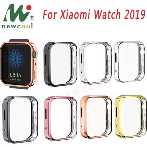Full Coverage Soft Colorful TPU Case for Xiaomi Smart Watch 2019 Clear Ultra-thin Electroplate Shell Frame Protective Film