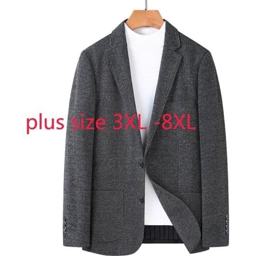 New Arrival Fashion Suepr Large Casual Suit Coat Single Breasted Autumn And Winter Blazers Men Plus Size XL2XL3XL4XL5XL6XL7XL8XL