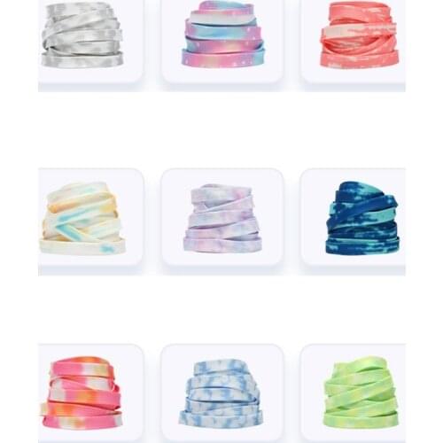New No Tie Shoelaces Colorful Tie-Dye Style Lazy Shoelaces Sneakers Quickly Tying The Laces Metal Lock Unisex ins Fashion