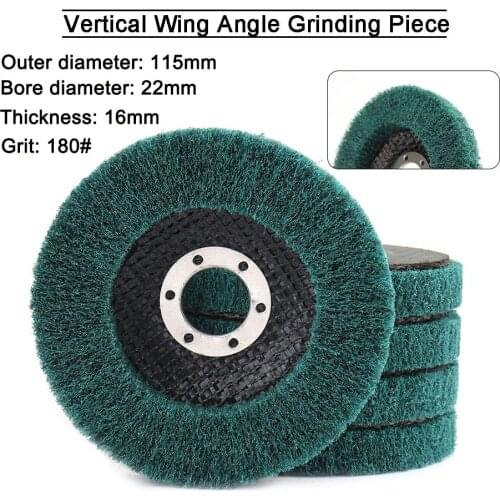 4.5inch Nylon Fiber Flap Polishing Wheel Grinding Disc Non-woven 115mm×22mm Scouring pad Buffing Wheel for Angle Grinder 1-10Pcs