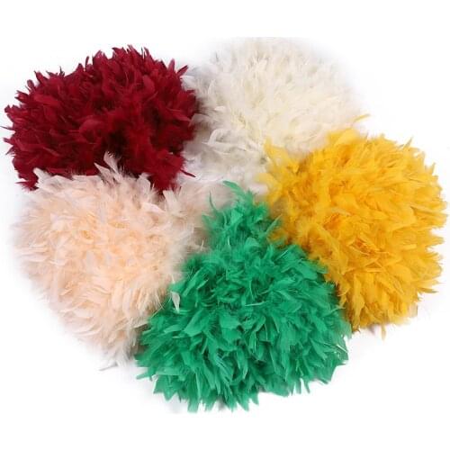 Supply color turkey feather ribbon Craft Feather decoration lace package wedding dress sewing decoration