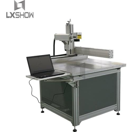 Right left moving 600*600mm 700*700mm fiber laser 50w plate metal engraving fiber laser machine