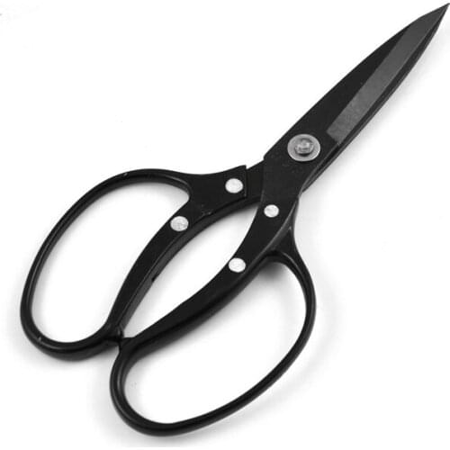 Durable 65 Manganese carbon steel household scissors wholesale OEM industry forged steel leather pruner