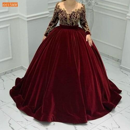 Luxury Evening Gowns Long Sleeves Beaded Ball Gown Women Dresses Gala 2021 Vestidos De Fiesta De Noche Custom Made Evening Dress