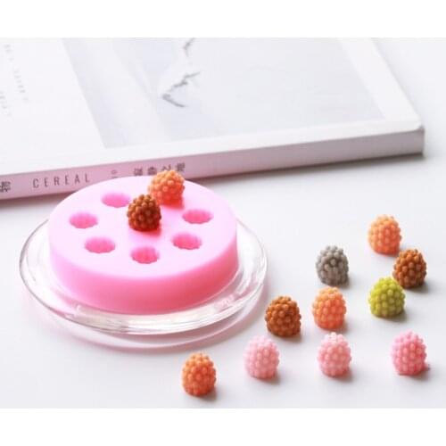 3D Mini Raspberry Blueberry Silicone Fondant Cake Decorating Moulds Soap Candle Cake Dessert Berries Chocolate Silicone Mold
