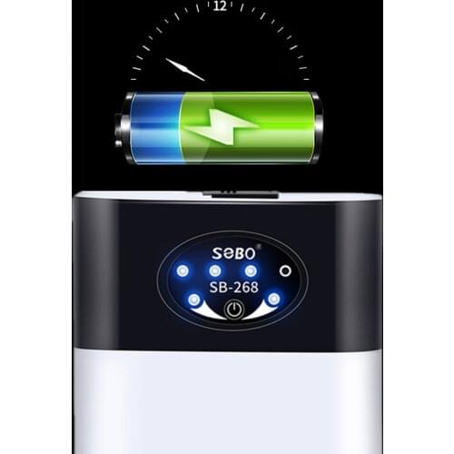 SOBO Portable Aquarium Oxygen Pump USB Charging Fish Tank Air Stone Exhaust Air Compressor AC/DC