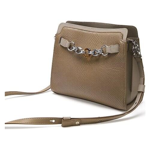 First Layer Cowhide Bag 2020 New Wave Spring and Summer Models Lizard Pattern Shoulder Diagonal Bag Female Messenger Bag